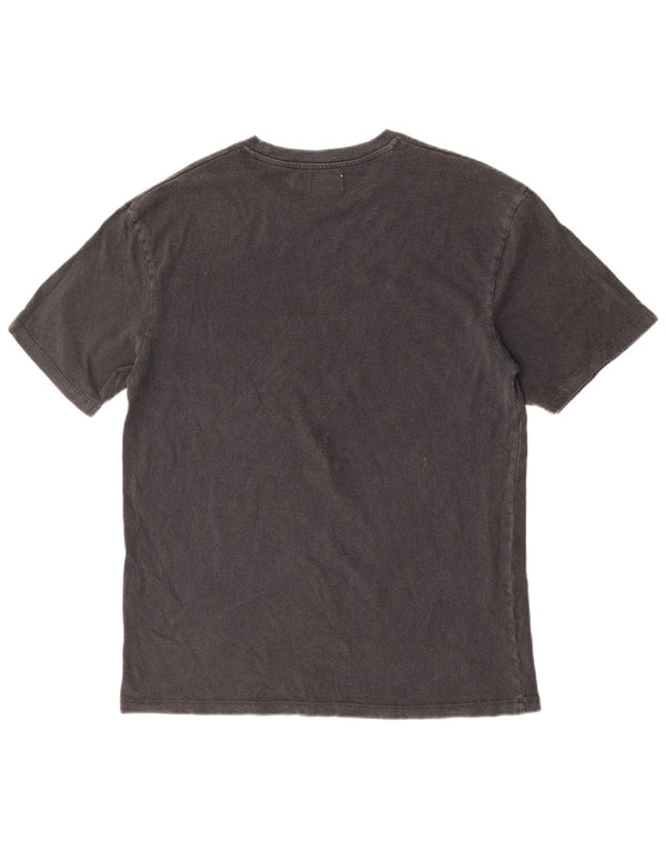 Topman Herre Grafisk T-Shirt Top Lille Grå Bomuld