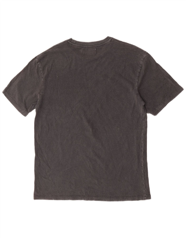 Topman Herre Grafisk T-Shirt Top Lille Grå Bomuld
