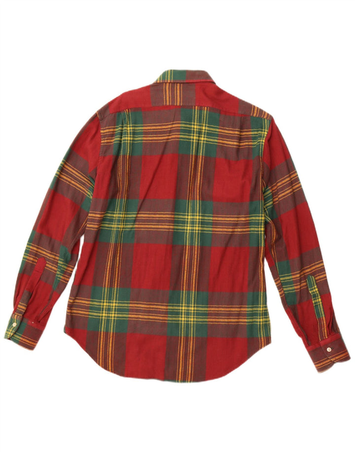 MOREAL Herre flannelskjorte str. 40 Medium Rød Plaid Bomuld