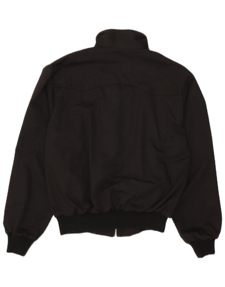 Vintage Bomber Jacket UK 40 Stor sort polyester