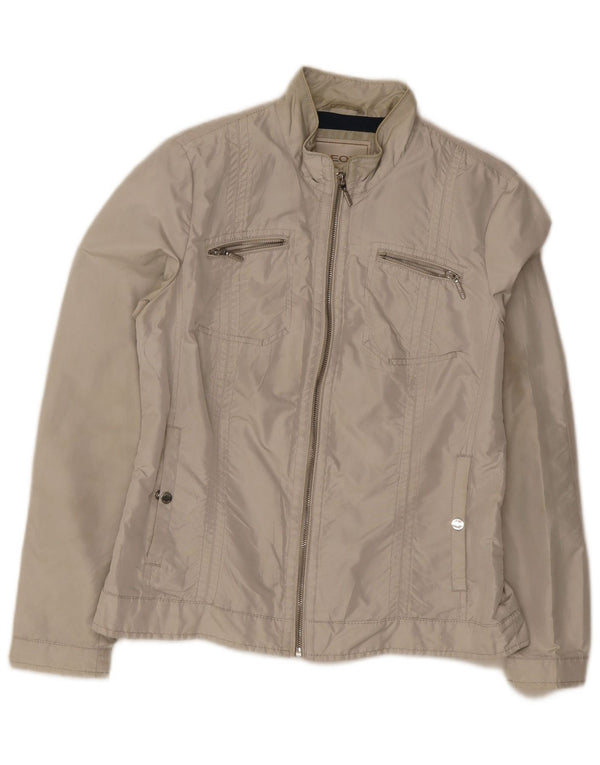 Geox Bomberjakke til kvinder UK 10 Small Grå Polyester