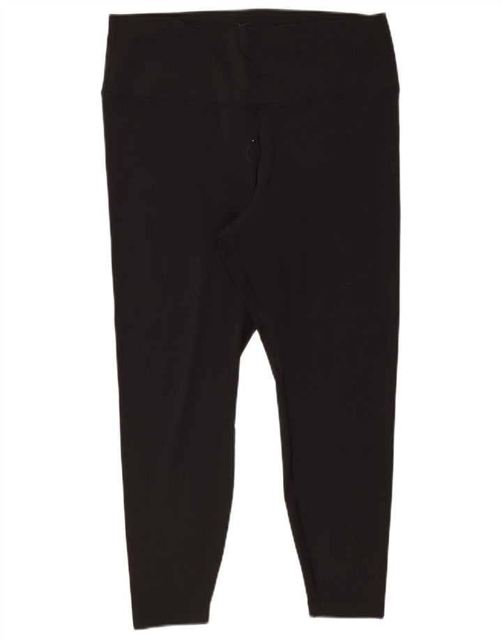 Nike Dame Dri Fit Crop Leggings UK 18 XL Sort Polyester