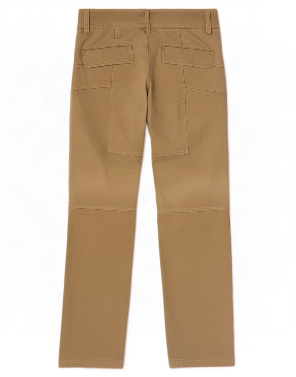 Vintage Herre Lige Casual Bukser IT 48 Medium W32 L34 Khaki Bomuld