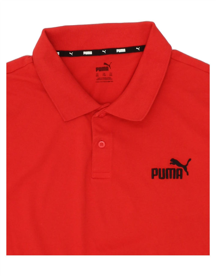 PUMA Mens Polo Shirt 2XL Red Cotton Vintage Puma and Second-Hand Puma from Messina Hembry 
