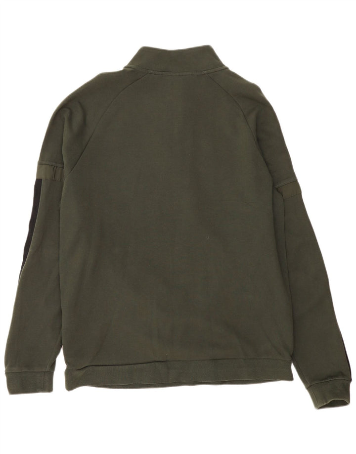 SUPERDRY Sweatshirt med lynlås til mænd 3XL Grøn Colourblock Bomuld
