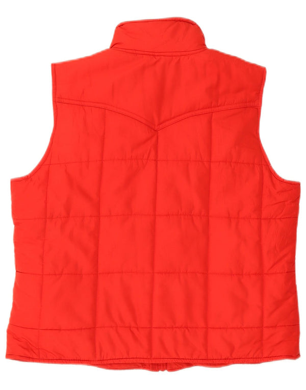 Chaps Womens Padded Gilet UK 16 Large Red Polyester