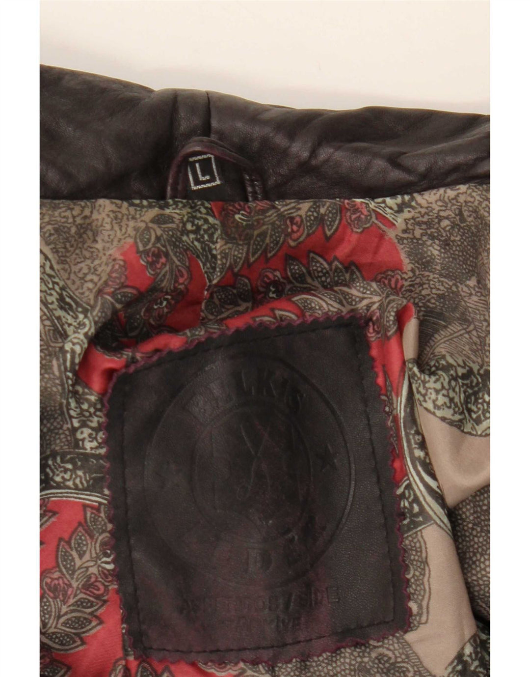 Vintage læderjakke til kvinder UK 12 Medium sort læder