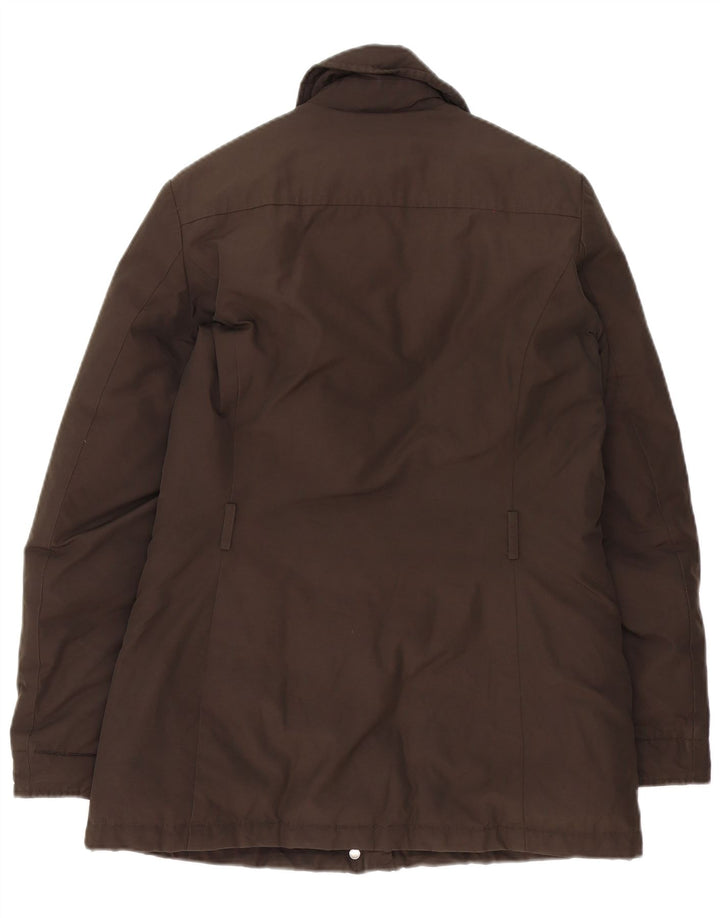 Woolrich polstret jakke til kvinder UK 14 Stor brun polyester