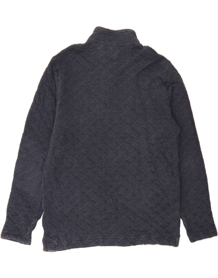 EDDIE BAUER Mens Zip Neck Sweatshirt Jumper Large Navy Blue Cotton Vintage Eddie Bauer and Second-Hand Eddie Bauer from Messina Hembry 