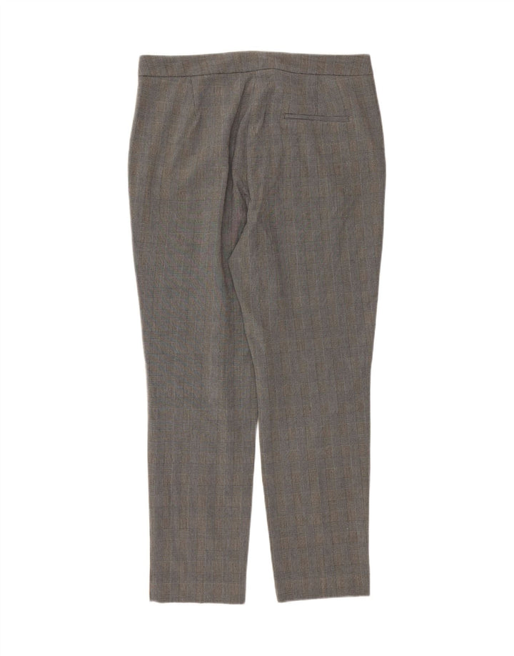 ZARA Womens Slim Cropped Trousers Large W32 L27 Grey Houndstooth Vintage Zara and Second-Hand Zara from Messina Hembry 