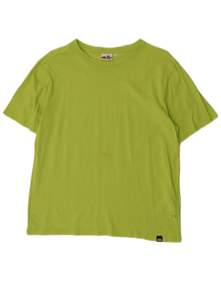 Ellesse Herre T-Shirt Top Lille Grøn Bomuld