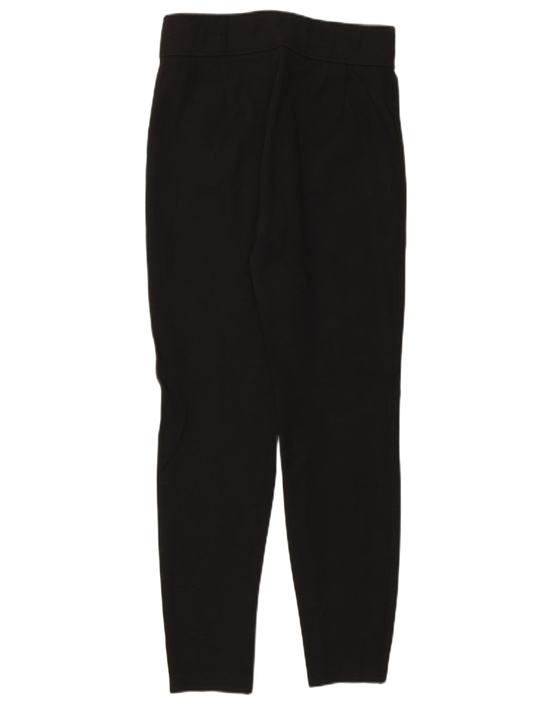 Zara Dame skinny højtaljede cropped bukser Medium W28 L27 Sort viskose