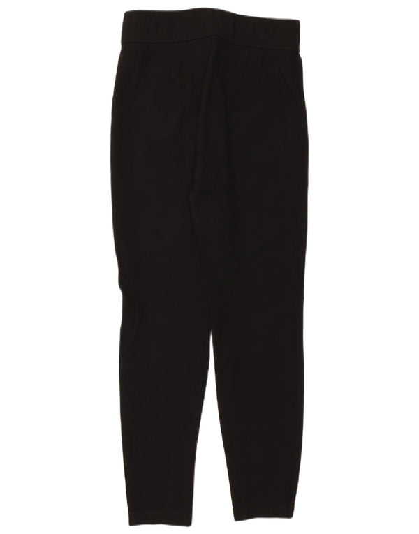 Zara Dame skinny højtaljede cropped bukser Medium W28 L27 Sort viskose