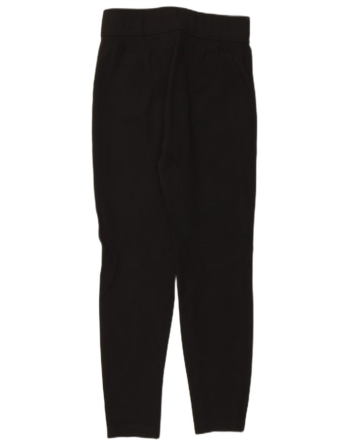 Zara Dame skinny højtaljede cropped bukser Medium W28 L27 Sort viskose