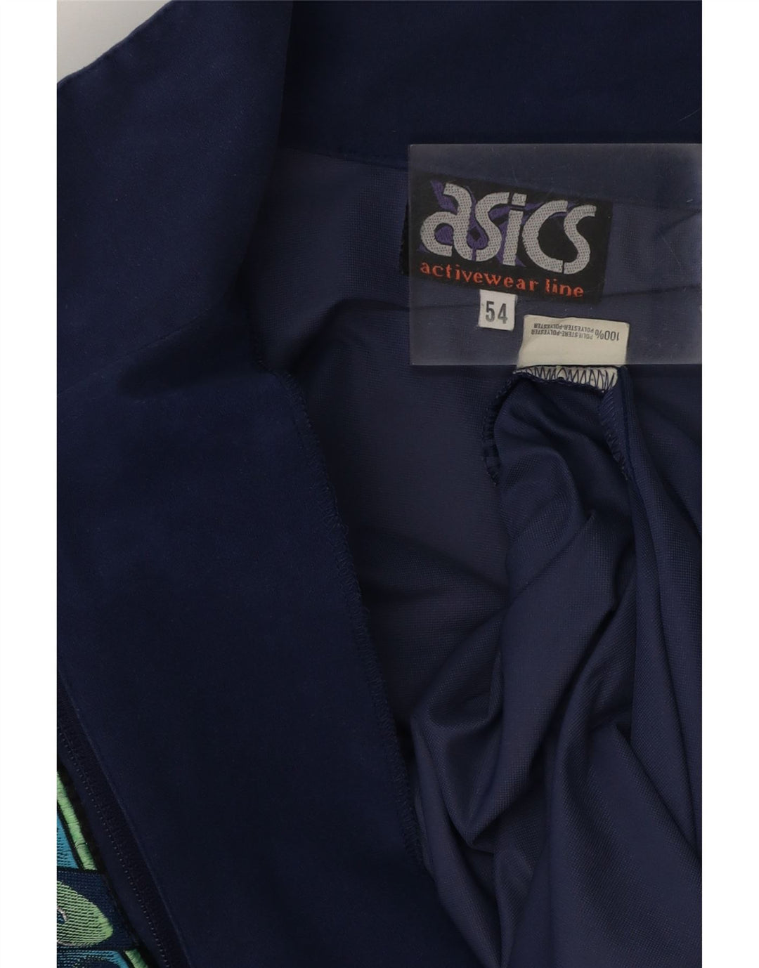 ASICS Mens Graphic Full Tracksuit IT 54 XL  Navy Blue Polyester Vintage Asics and Second-Hand Asics from Messina Hembry 