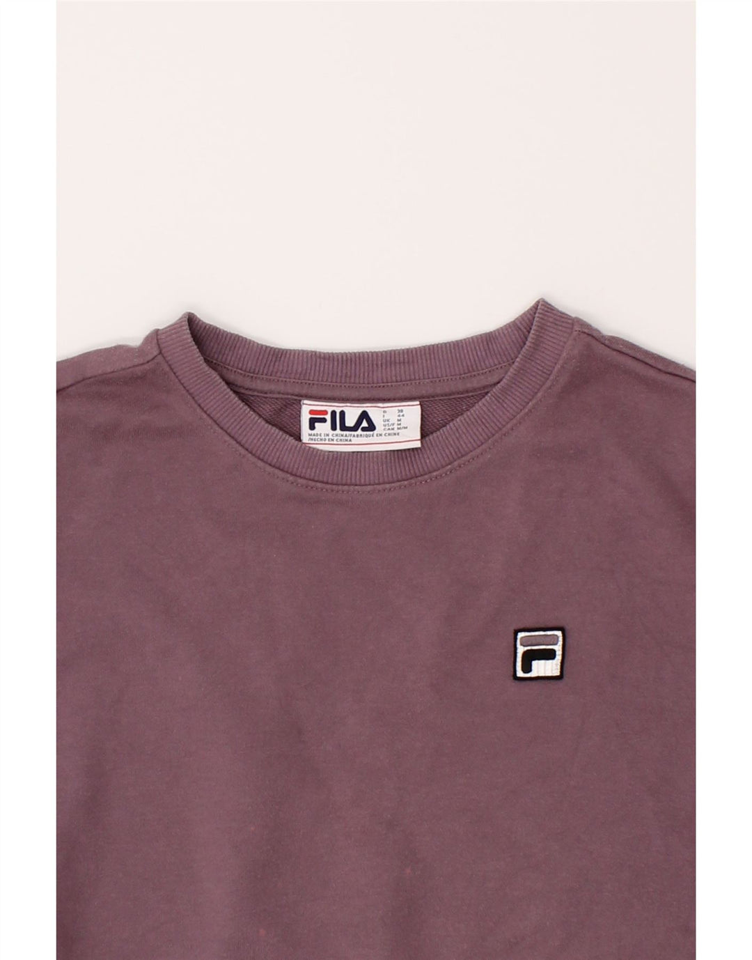 FILA Womens Sweatshirt Jumper UK 14 Medium Maroon Cotton Vintage Fila and Second-Hand Fila from Messina Hembry 