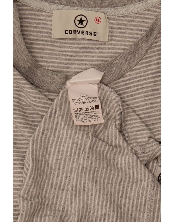 Converse Herre T-Shirt Top XL Grå nålestribet bomuld