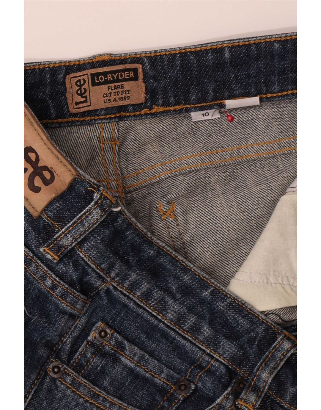 Lee Dame Ryder Flared Jeans US 10 Large W30 L32 Navy Blue