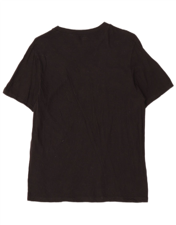 Levi's Dame T-Shirt Top UK 12 Medium Sort Bomuld
