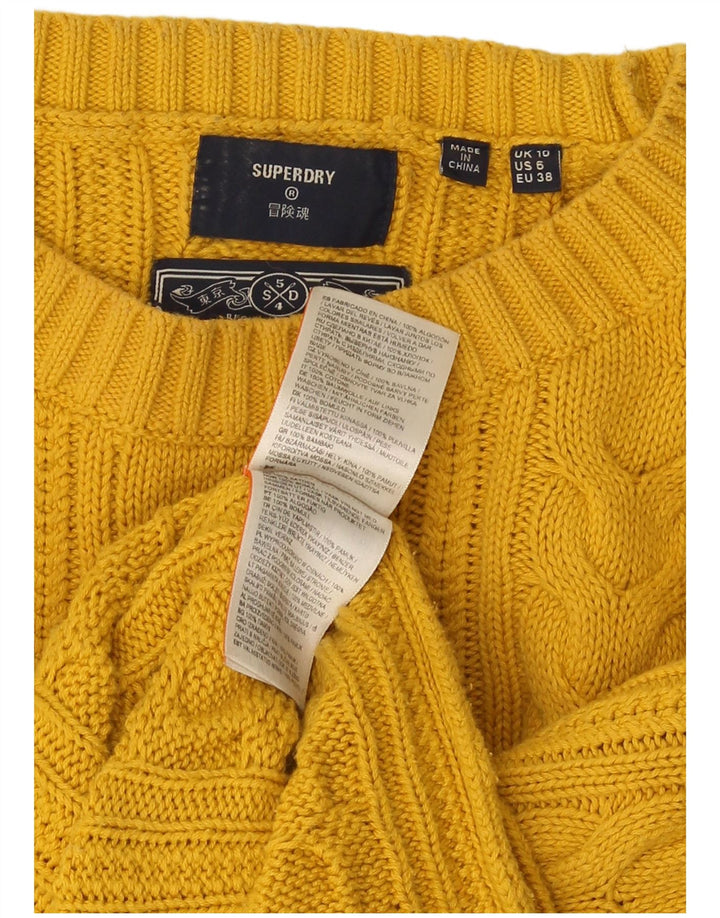 Superdry Dametrøje med rund hals i overstørrelse UK 10 Lille Gul