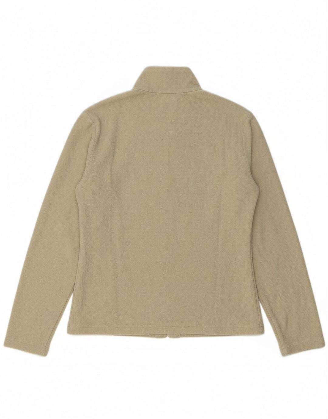 JACK WOLFSKIN Womens Zip Neck Fleece Jumper UK 10 Small  Beige Polyester