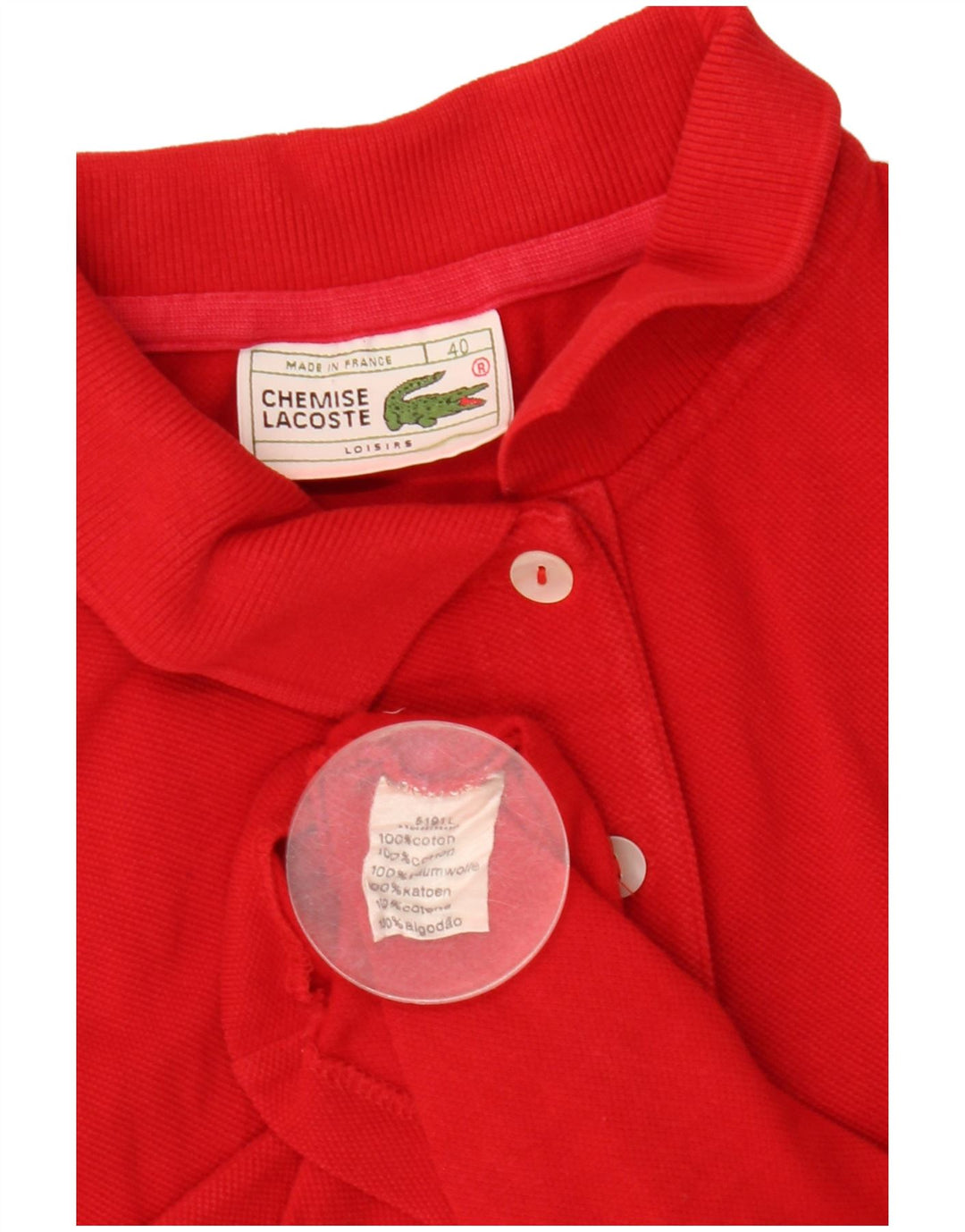 Lacoste ærmeløs poloshirt til kvinder størrelse 40 Medium rød bomuld