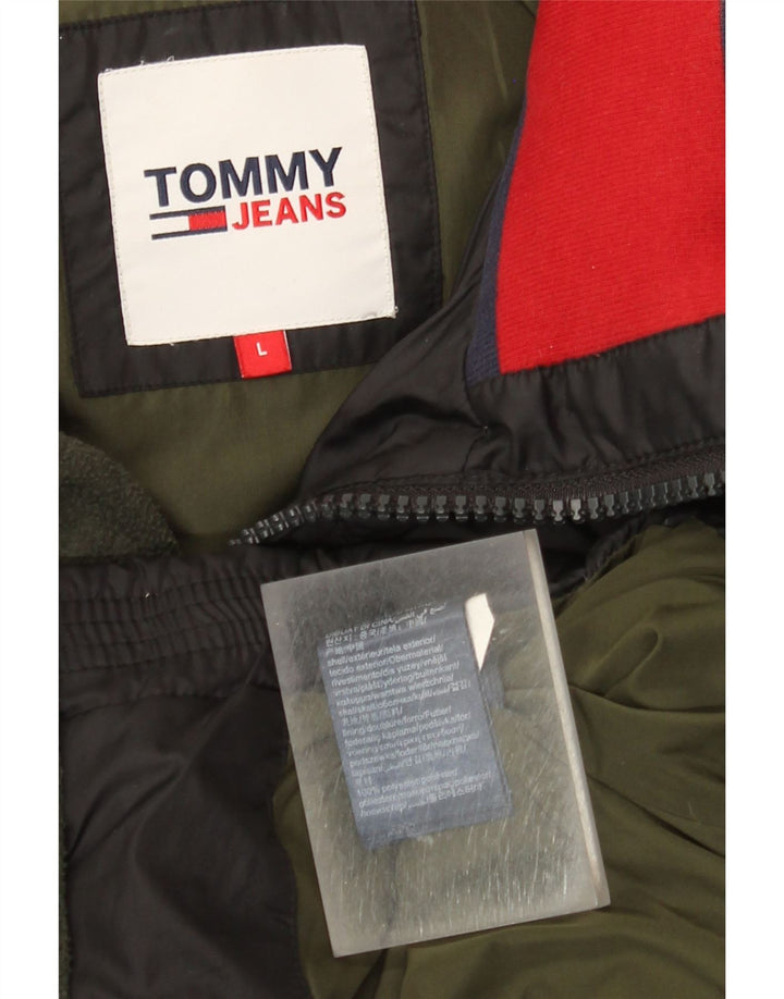 Tommy Hilfiger Herre Polstret Jakke UK 40 Stor Sort Polyester