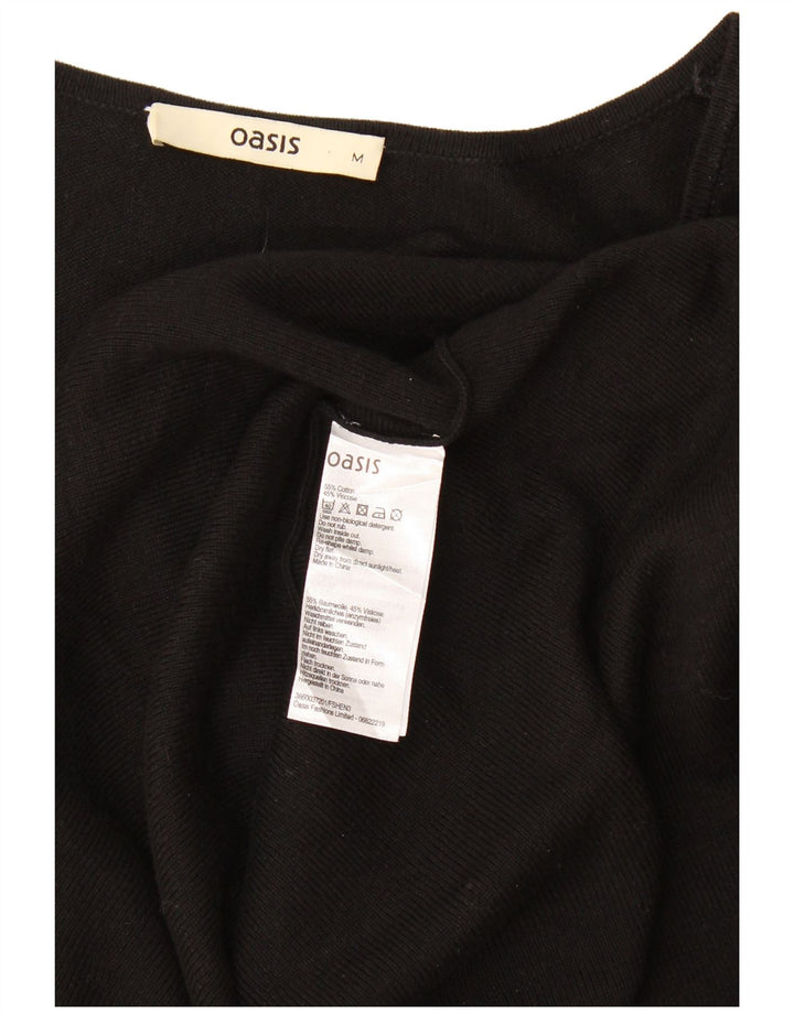 Oasis Dame Jumper Dress UK 12 Medium Sort Bomuld
