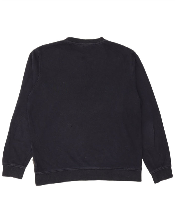 JACK & JONES Grafisk sweatshirt til mænd Stor marineblå bomuld