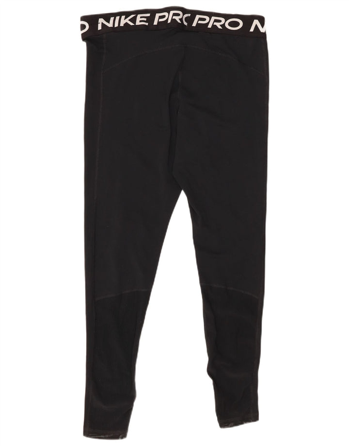 Nike Dame Grafiske Leggings UK 18 XL Sort Polyester