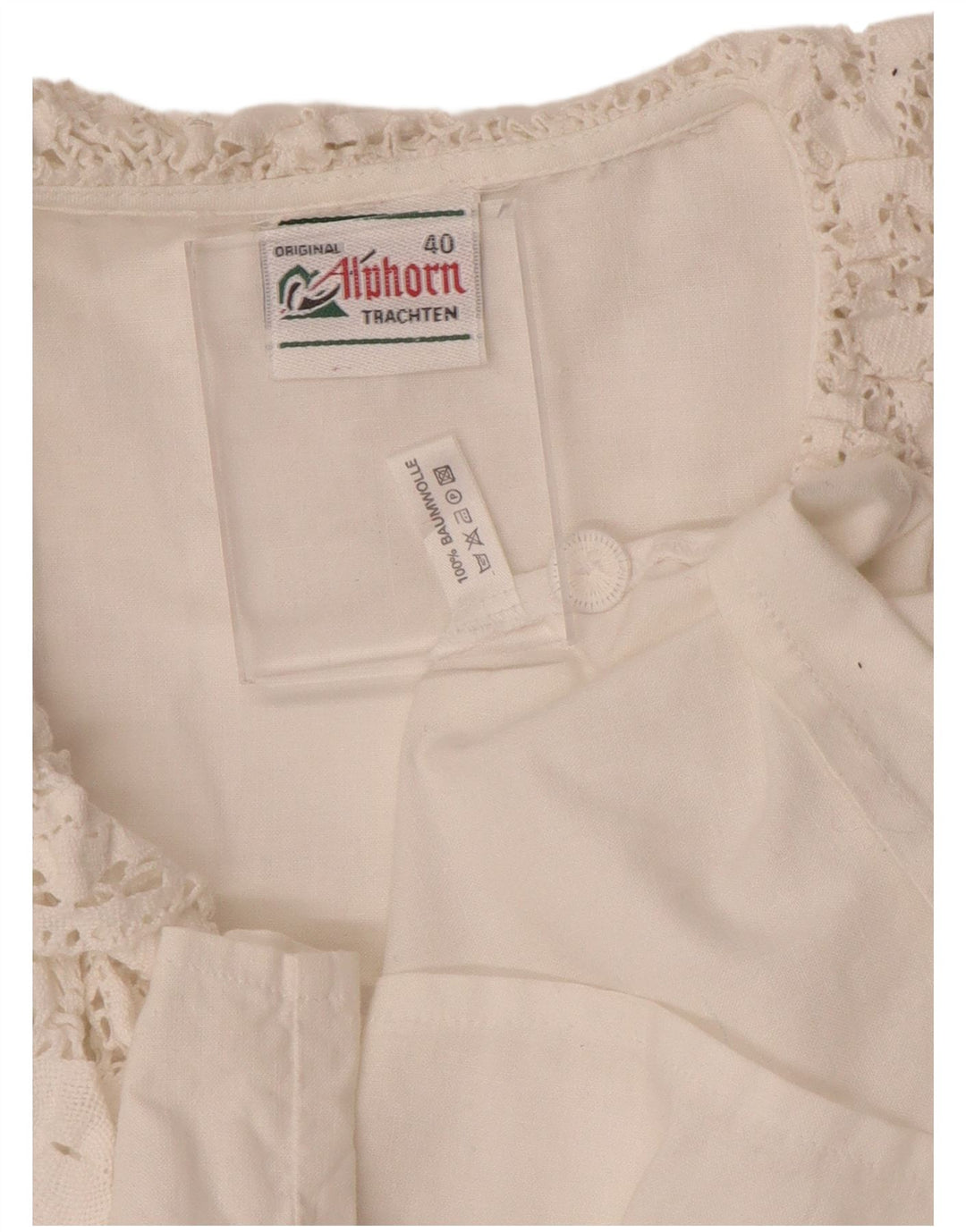 ALPHORN Dame Shirt Bluse IT 40 Medium White