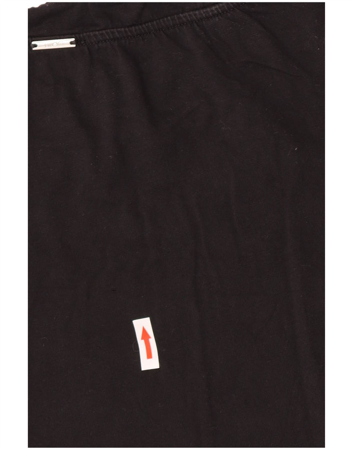 Liu Jo Dame T-Shirt Top UK 10 Lille Sort Bomuld