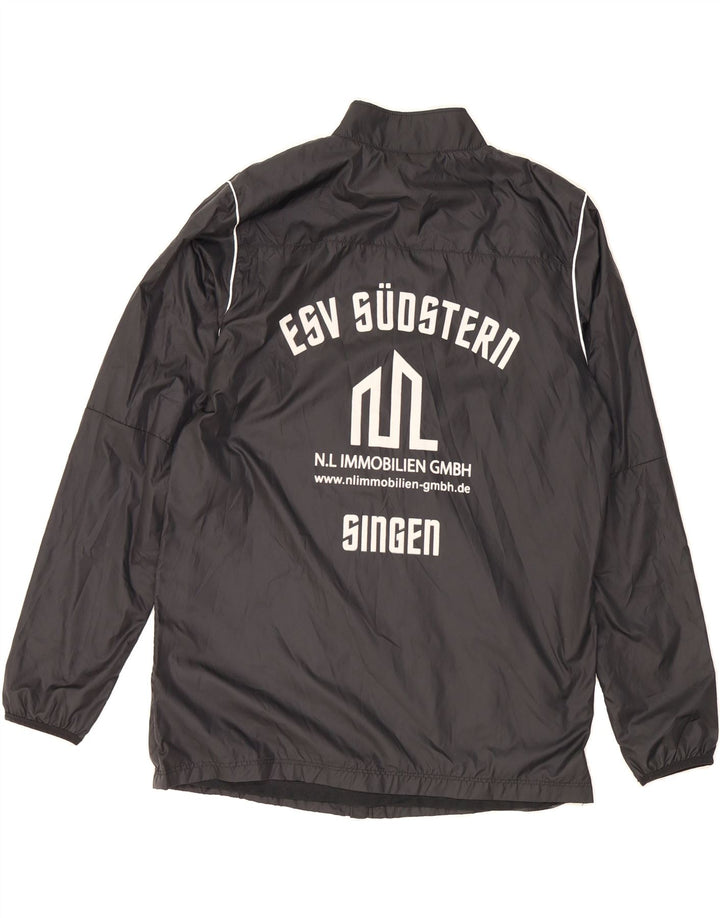 NIKE Mens Graphic Rain Jacket UK 40 Large Black Vintage Nike and Second-Hand Nike from Messina Hembry 