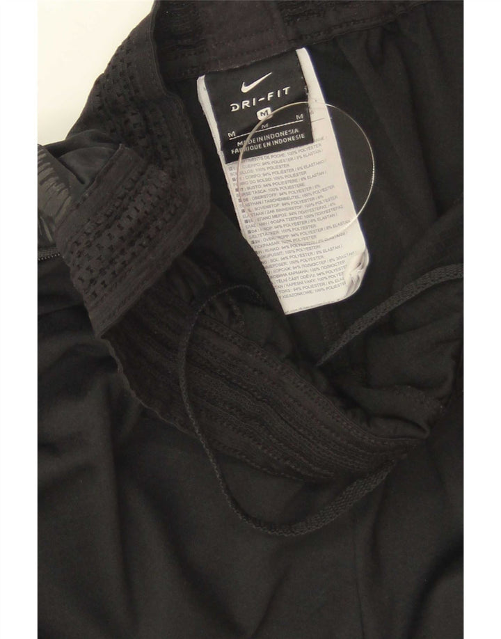 Nike Dame Dri Fit træningsdragt Bukser UK 12 Medium Sort Polyester