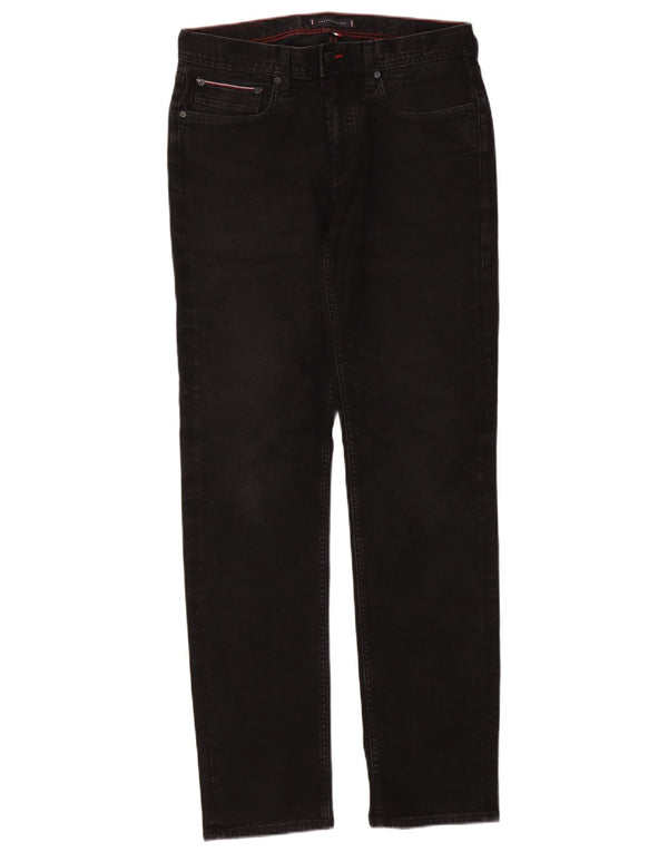 Tommy Hilfiger Herre Denton Straight Jeans W32 L34 Sort Bomuld