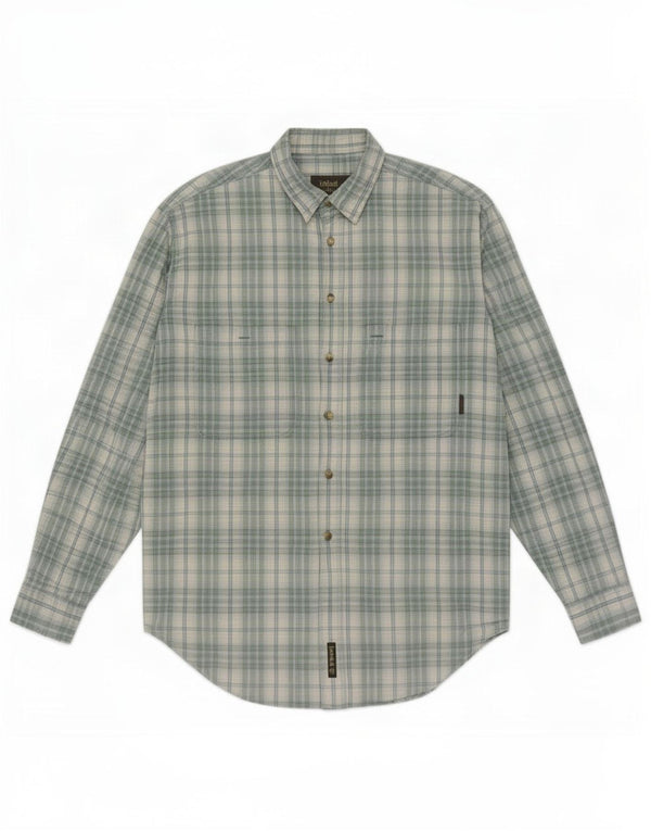 Timberland Mens Shirt Medium Blue Check Cotton