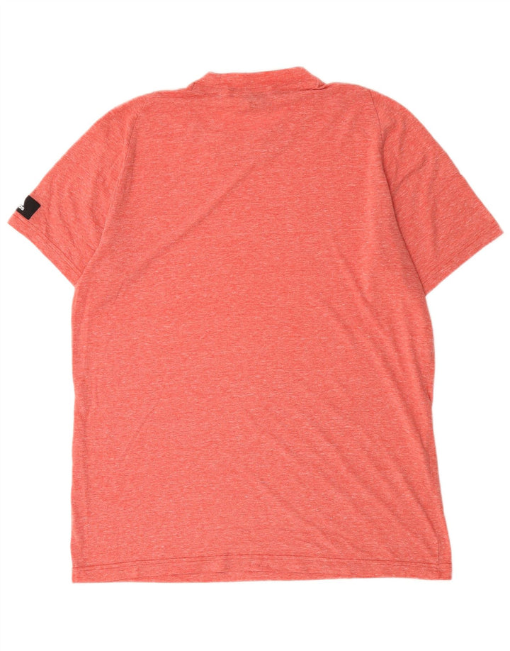 Adidas Herre T-shirt Top Large Pink Flecked Polyester