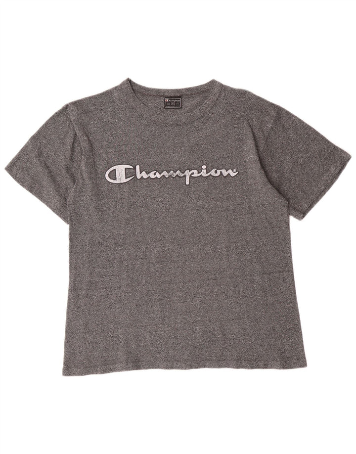 Champion Herre grafisk T-shirt Top Medium Grå Flecked