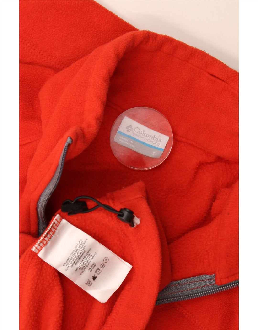 Columbia Herre Fleecejakke UK 36 Lille Rød Polyester