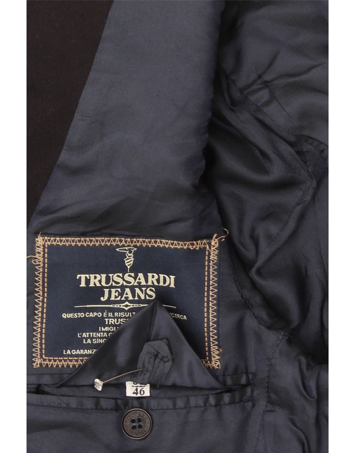 Trussardi Jeans Herre 2 Button Blazer Jacket IT 46 Small Black