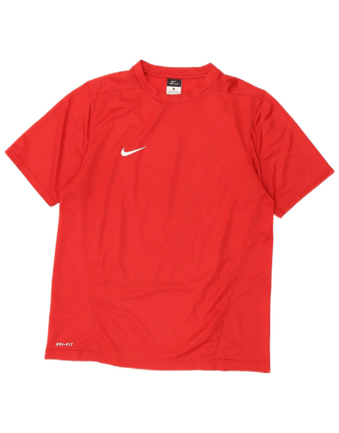 Nike Herre Dri Fit T-Shirt Top UK 39/41 Medium Rød Polyester