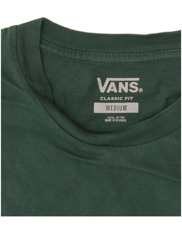 VANS Herre Classic Fit T-Shirt Top Medium Grøn Bomuld