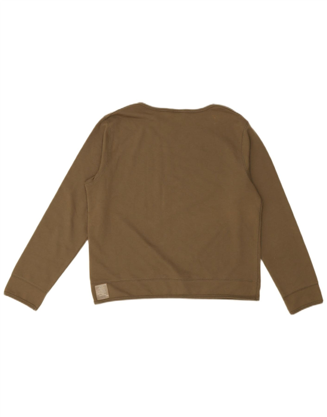 Esprit Dame Crop Grafisk Top Langærmet UK 14 Medium Grøn Bomuld