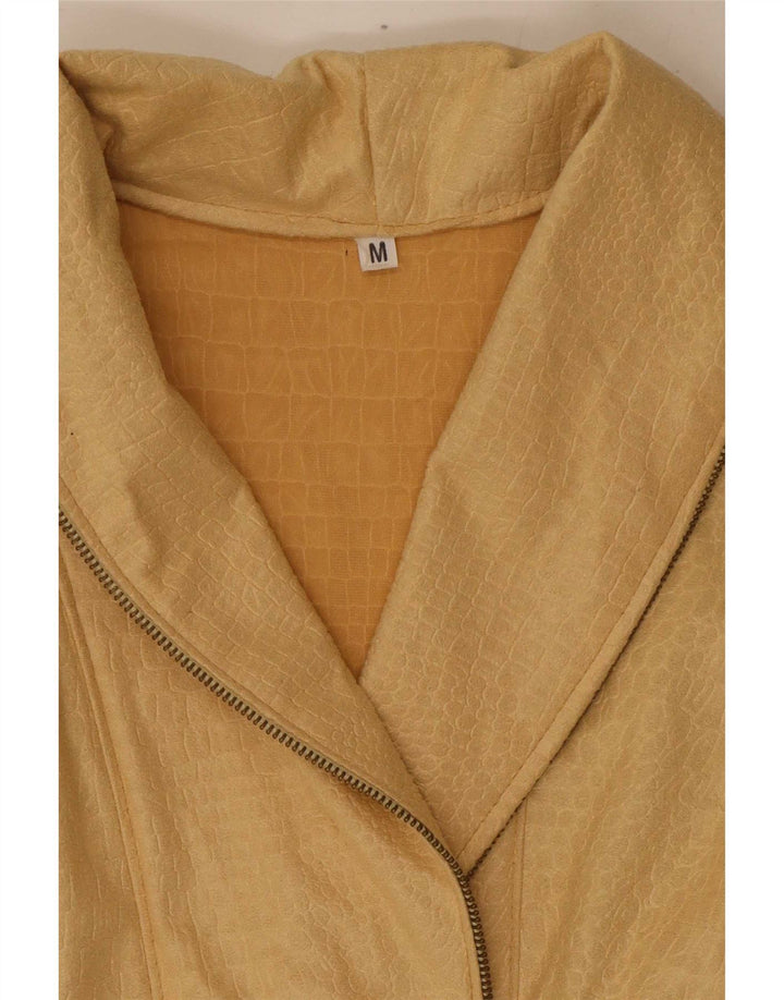 Vintage Dame Blazer Jacket UK 14 Medium Beige Animal Print