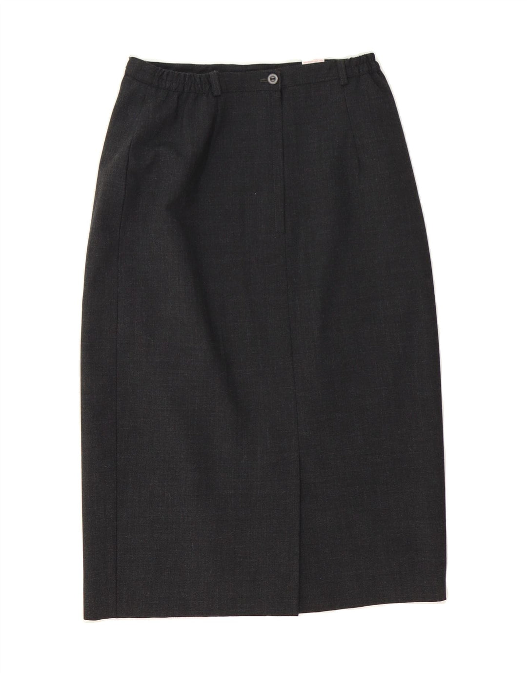 CLASSICS Womens High Waist Midi Skirt UK 14 Medium W26 Black Wool Vintage Classics and Second-Hand Classics from Messina Hembry 