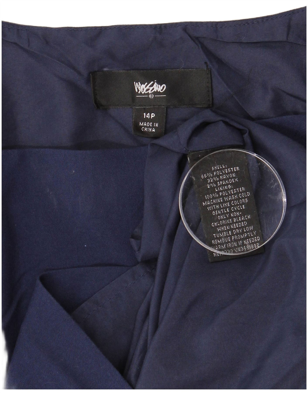 Mossimo Womens Petite Shift Kjole US 14 XL Navy Blue Polyester