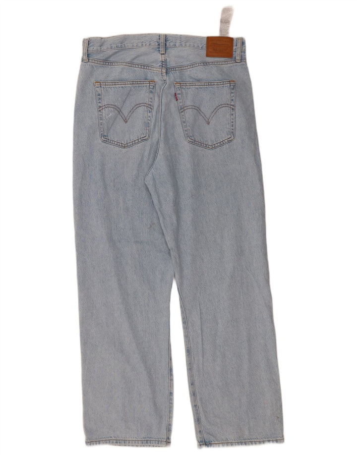 LEVI'S Dame Ribcage Straight Jeans W31 L29 Blå Bomuld