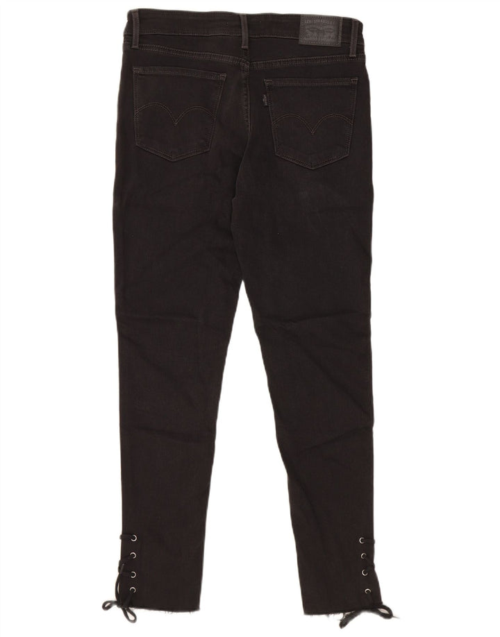 LEVI'S Dame 711 Skinny Jeans W28 L27 Sort Bomuld