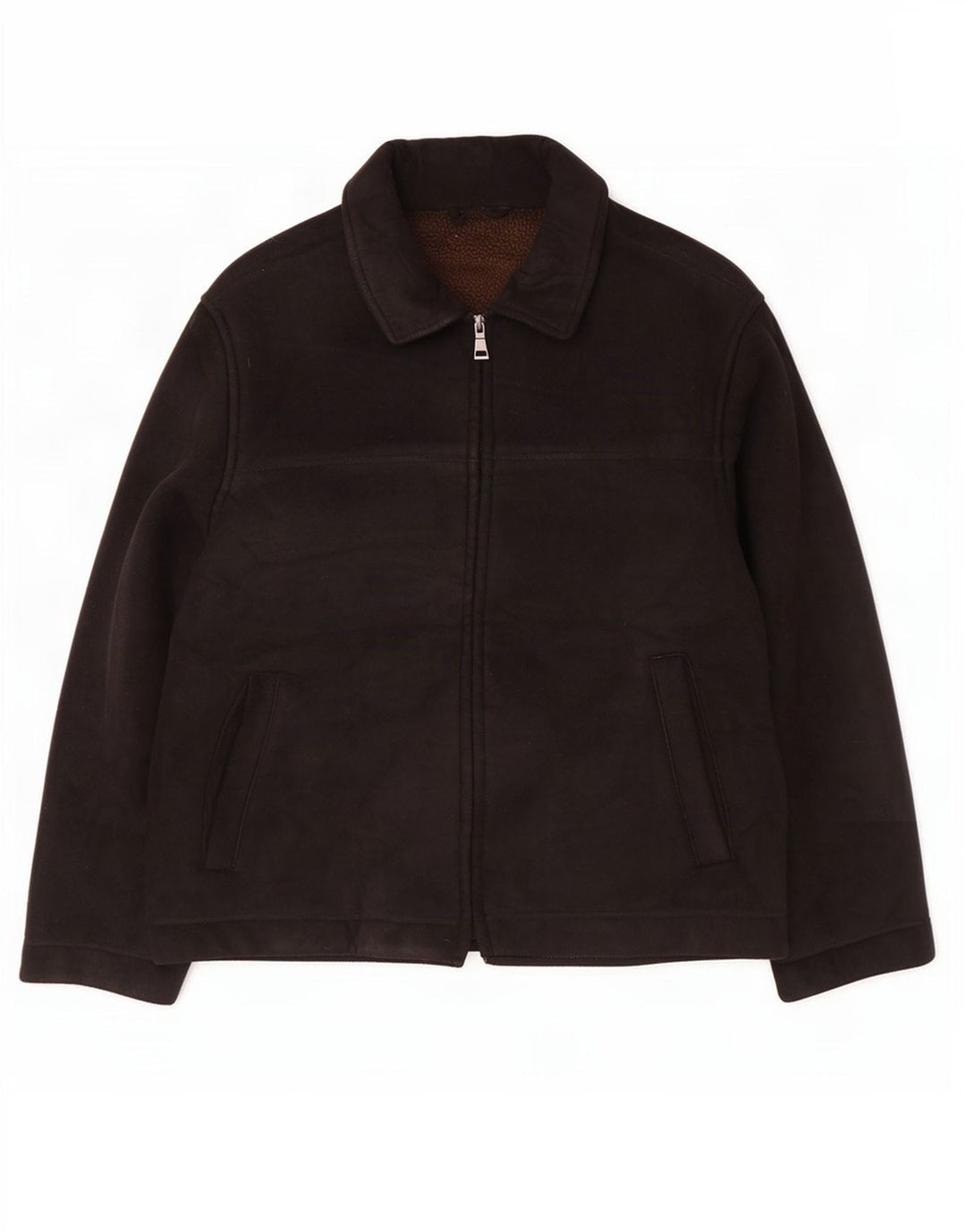 Marks & Spencer Herre Blue Harbor Sherpa Jacket UK 40 Large Black Polyester