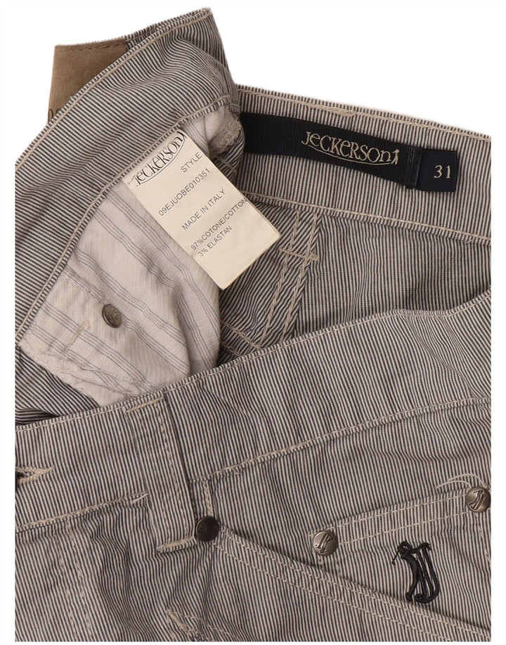 Jeckerson Herre Bermuda Shorts W31 Medium Grey Pinstripe Bomuld